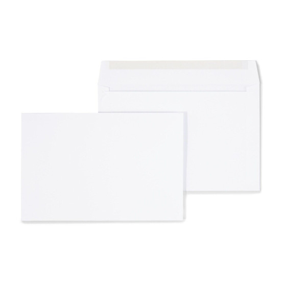tions Gummed Flap Side-Opening Booklet Envelopes 6" x 9" White