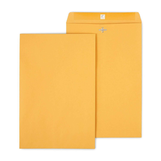 tions Clasp & Moistenable Glue Catalog Envelopes 10"L x 15"H Brown