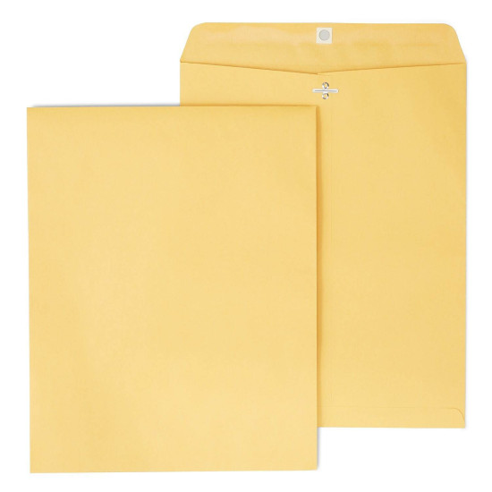 tions Clasp Kraft Envelopes 11-1/2" x 14-1/2" Brown 100/BX