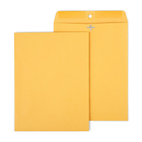 tions Kraft Clasp Envelopes 9-1/2" x 12-1/2" Brown 100/Box