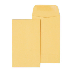 tions Gummed Currency Envelopes 2.5" x 4.25" Brown 500/Box