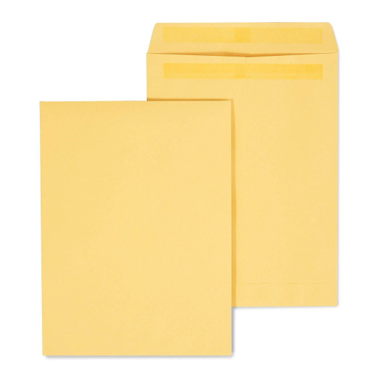 tions Self Seal Catalog Envelopes 9"L x 12"H Brown 100/Box