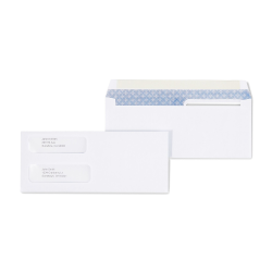 tions Gummed Laser Double-Window Security-Tint Envelopes 500/BX