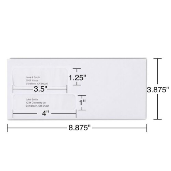 tions Standard Invoice Dbl Window Security-Tint Gummed #9