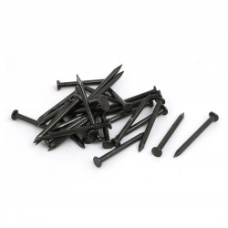 2mm x 25mm Fiber Concrete Cement Wall Point Tip Nails Black 30pcs