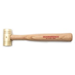 Gearwrench Hammer Brass With Hickory Handle 16 Oz