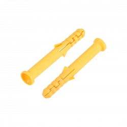 10x80mm Plastic Expansion Tube Bolts Column Frame Fixings Yellow 10pcs